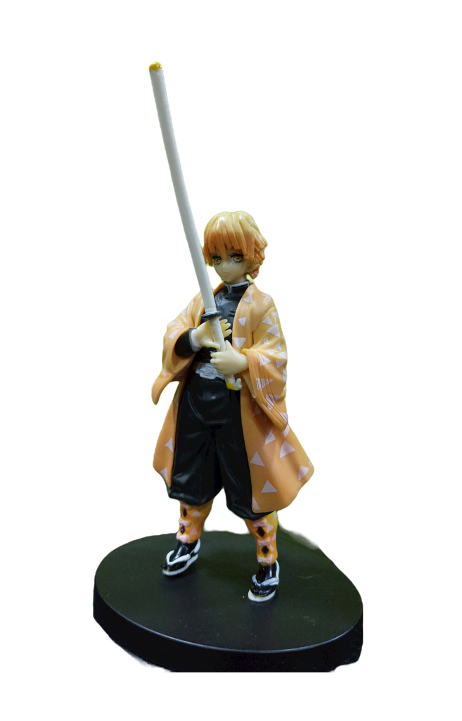 Generic Kimetsu No Yaiba (Zenitsu Agatsuma) 15cm / Black Stand